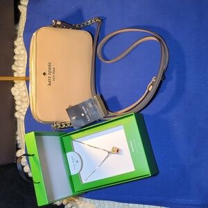 Kate Spade Double Zip Crossbody Bag & Free KateSpade Necklace With Purchase $125